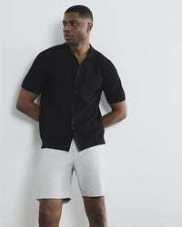 River Island - Chino Shorts Slim Fit Belted Cotton - Lyst