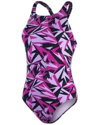 Speedo - Ladies Hyper Boom Allover Medalist One Piece Swimsuit /Berry) - Lyst