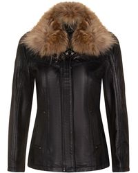 Infinity Leather - Slim Fit Parker Jacket-Millom - Lyst