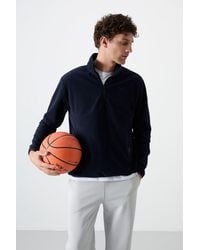 TOMMY LIFE - Slim Fit Half-Zip Plush Sweatshirt - Lyst