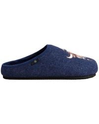 Ted Baker - Dohny Cow Graphic Blue Slippers Wool - Lyst