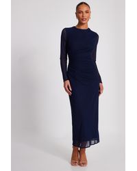 Quiz - Mesh Diamante Midaxi Dress - Lyst