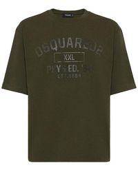DSquared² - Phys Ed Logo Military T-Shirt Cotton - Lyst