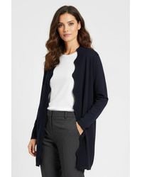 Karen Millen - Scallop Edge Longline Cardigan - Lyst