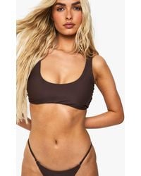 Boohoo - Swimwear Essentials Fuller Bust Scoop Bikini Top - Lyst