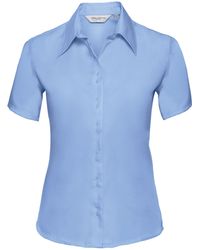 Russell - Collection Ladies/ Short Sleeve Ultimate Non-Iron Shirt (Bright Sky) - Lyst
