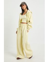 Boohoo - Petite Deep Hem Crop Top 3 Piece Hooded Tracksuit - Lyst