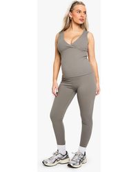 Boohoo - Maternity Supersoft Sculpt Bump Support Legging - Lyst