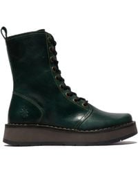 Fly London - Leather Lace-Up Ankle Dress Boots - Lyst