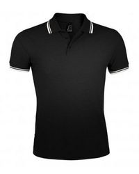 Sol's - Pasadena Tipped Short Sleeve Pique Polo Shirt Cotton - Lyst