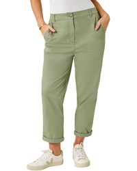 Roman - Petite Cotton Blend Stretch Chino Trousers - Lyst