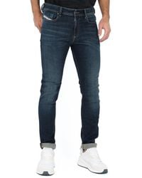 DIESEL - Sleenker Denim Dark Skinny Jeans Cotton - Lyst