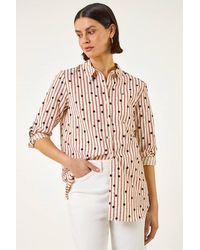 Roman - Floral Stripe Buttoned Shirt - Lyst