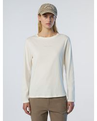 North Sails - T-Shirt Met Lange Mouwen Met Verhoogd Logo - Lyst