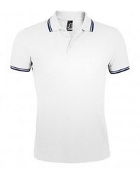 Sol's - Pasadena Tipped Short Sleeve Pique Polo Shirt Cotton - Lyst