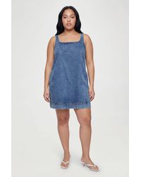 Boohoo - Plus A-Line Square Neck Mini Dress - Lyst