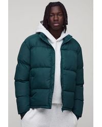 BoohooMAN - Regular Fit Funnel Neck Puffer Jacket - Lyst
