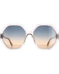 Chloé - Chloé Round Crystal To Peach Gradient Ch0008S Esther - Lyst