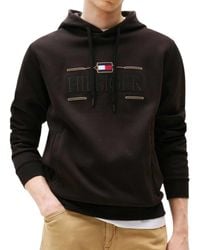 Tommy Hilfiger - Hoodies Tonal Logo Embroidery Casual Cotton Long Sleeve Top - Lyst