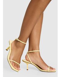 Boohoo - Wide Fit Square Toe 2 Part Mid High Heels - Lyst