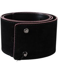 CoSTUME NATIONAL - Elegant Wide Leather Fashion Belt With Metal Accents - Lyst