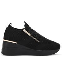 Carvela Kurt Geiger - High Rise Zip Knit Sneakers - Lyst