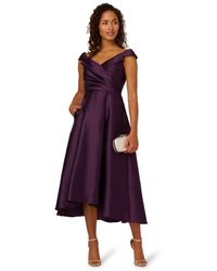 Adrianna Papell - Off Shoulder Midi Dress - Lyst