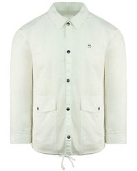 Vans - Off The Wall Long Sleeve Collared Jacket Va2Rl2Wht - Lyst