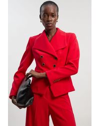 Karen Millen - Compact Stretch Tipped Tailored Blazer - Lyst