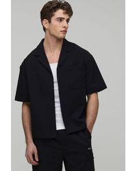 BoohooMAN - Oversized Revere Technical Short Sleeve Shirt - Lyst
