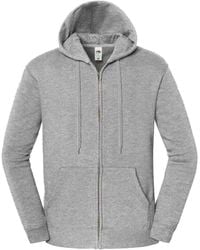 Fruit Of The Loom - Adult Iconic Premium Full Zip Hoodie (Athletic Heather) - Lyst