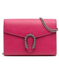 Gucci - Pre-Owned Mini Leather Dionysus Wallet On Chain - Lyst