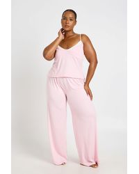 Boohoo - Plus Contrast Cami Pyjama Top And Trouser Set - Lyst