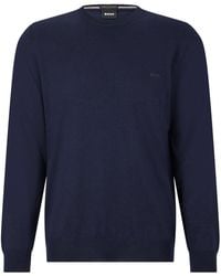 BOSS - Botto-L Crew Neck Knitwear Dark Merino Wool - Lyst