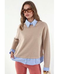 Busem - Cotton-Blend Ribbed Crew Neck Sweater - Lyst