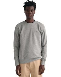 GANT - Embroidered Crew Neck Sweatshirt - Lyst
