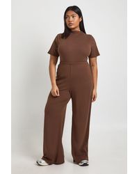 Boohoo - Plus Ultra Soft Wide Leg Trouser - Lyst
