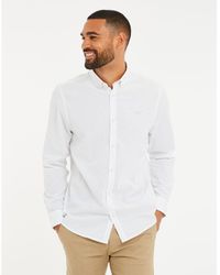 Threadbare - 'Bale' Linen Blend Long Sleeve Shirt Cotton - Lyst