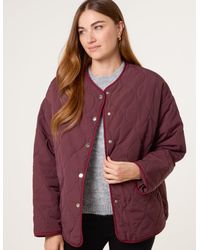 Blue Vanilla - Button Front Quilted Jacket - Lyst