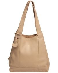 NiNa Amora - 'Celeste' Latte Leather Handbag - Lyst
