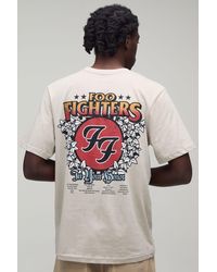 BoohooMAN - Regular Foo Fighters Floral License Print T-Shirt - Lyst