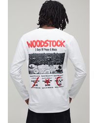BoohooMAN - Oversized Long Sleeve Woodstock License Print T-Shirt - Lyst