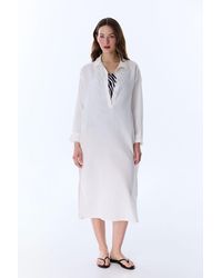 Penti - Long Oversized Cotton Button Cover-Up - Lyst