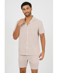 Brave Soul - Cotton Revere Collar Short Sleeve Shirt - Lyst