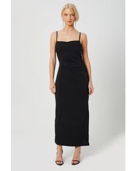 Brave Soul - Strappy Square Neck Midi Dress - Lyst