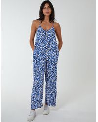Blue Vanilla - Oversized Wide Leg Jumpsuit Viscose - Lyst