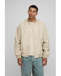 BoohooMAN - Oversized Fit Soft Pu Bomber Jacket - Lyst