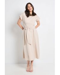 PRINCIPLES - Formal Tie Waist Midi Dress - Lyst
