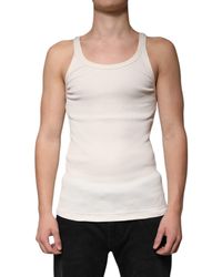 Dolce & Gabbana - Geribbelde Tanktop Klassieke Stijl - Lyst