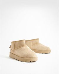 Boohoo - Ultra Mini Faux Fur Lined Boots - Lyst